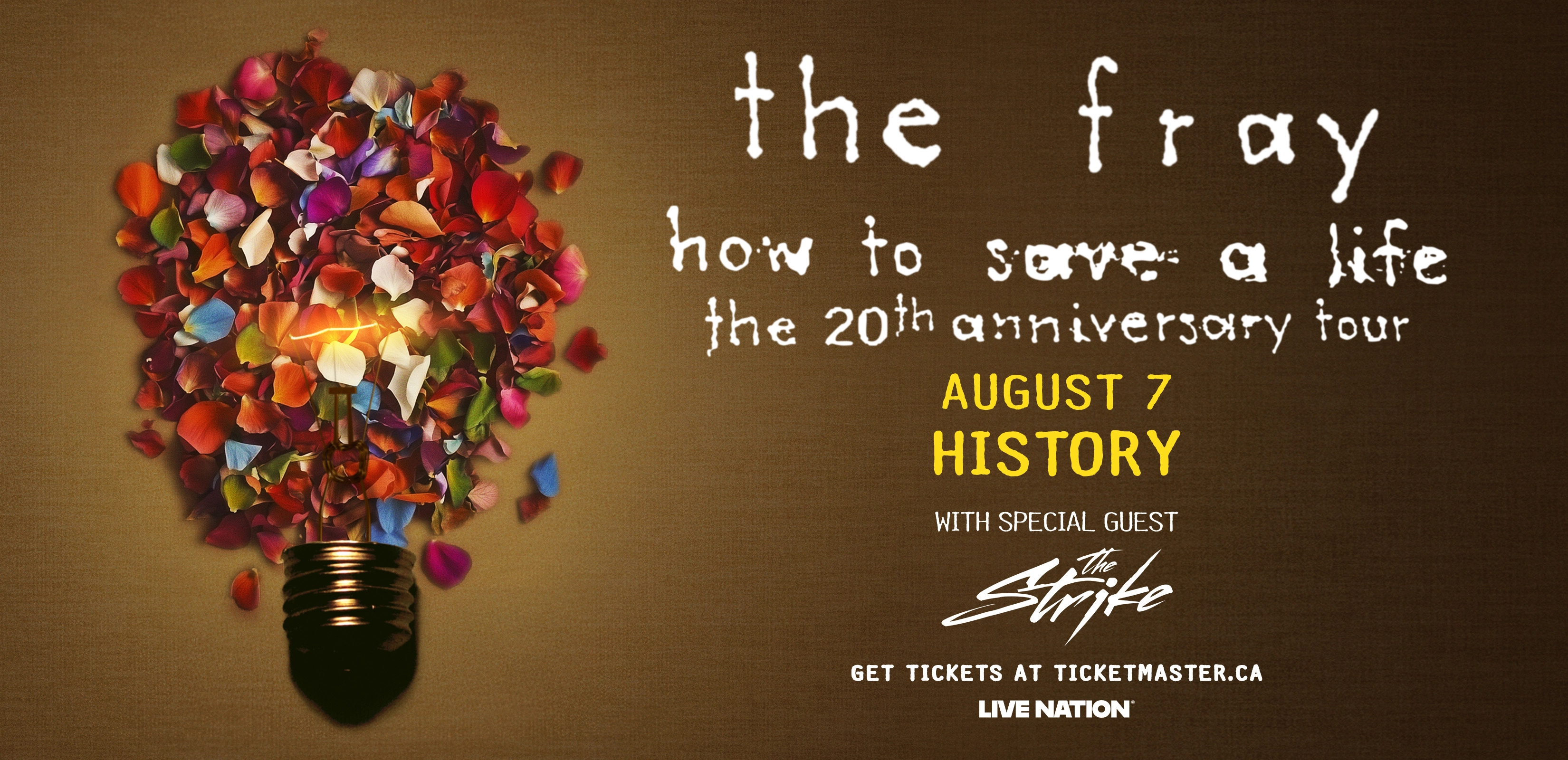 The Fray en History Tickets