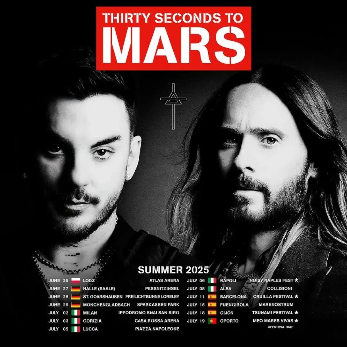 Thirty Seconds to Mars at Marenostrum Castle Park Tickets