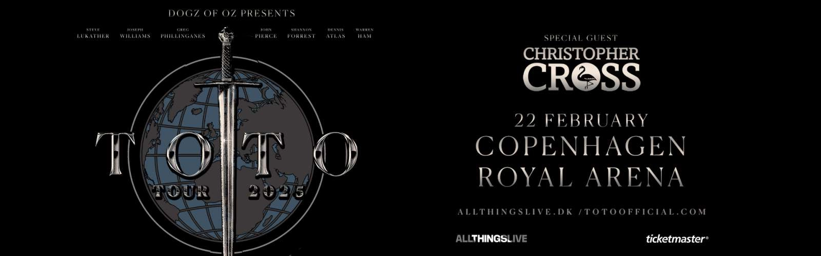 Billets Toto - Special Guest: Christopher Cross (Royal Arena - Copenhague)