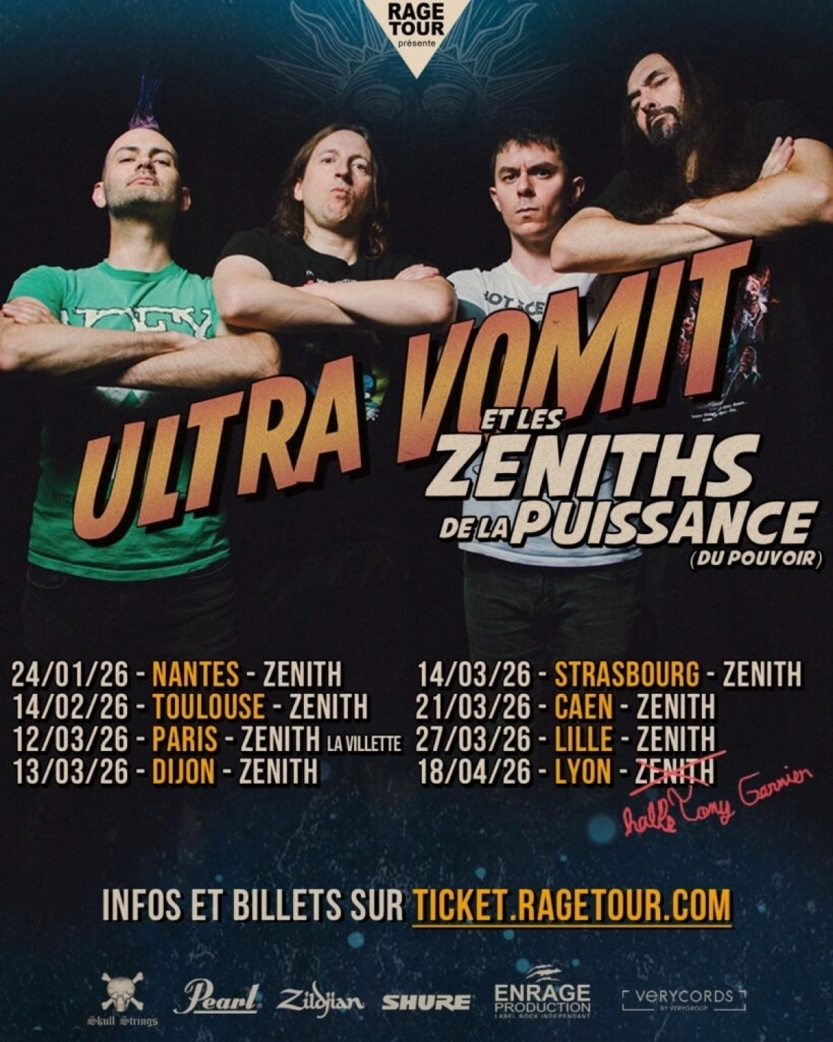 Billets Ultra Vomit (Arkea Arena - Bordeaux)