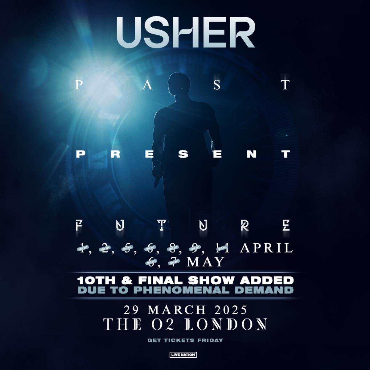 Billets Usher (O2 Arena - Londres)