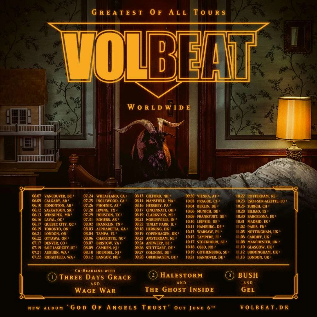 Volbeat en Manchester AO Arena Tickets