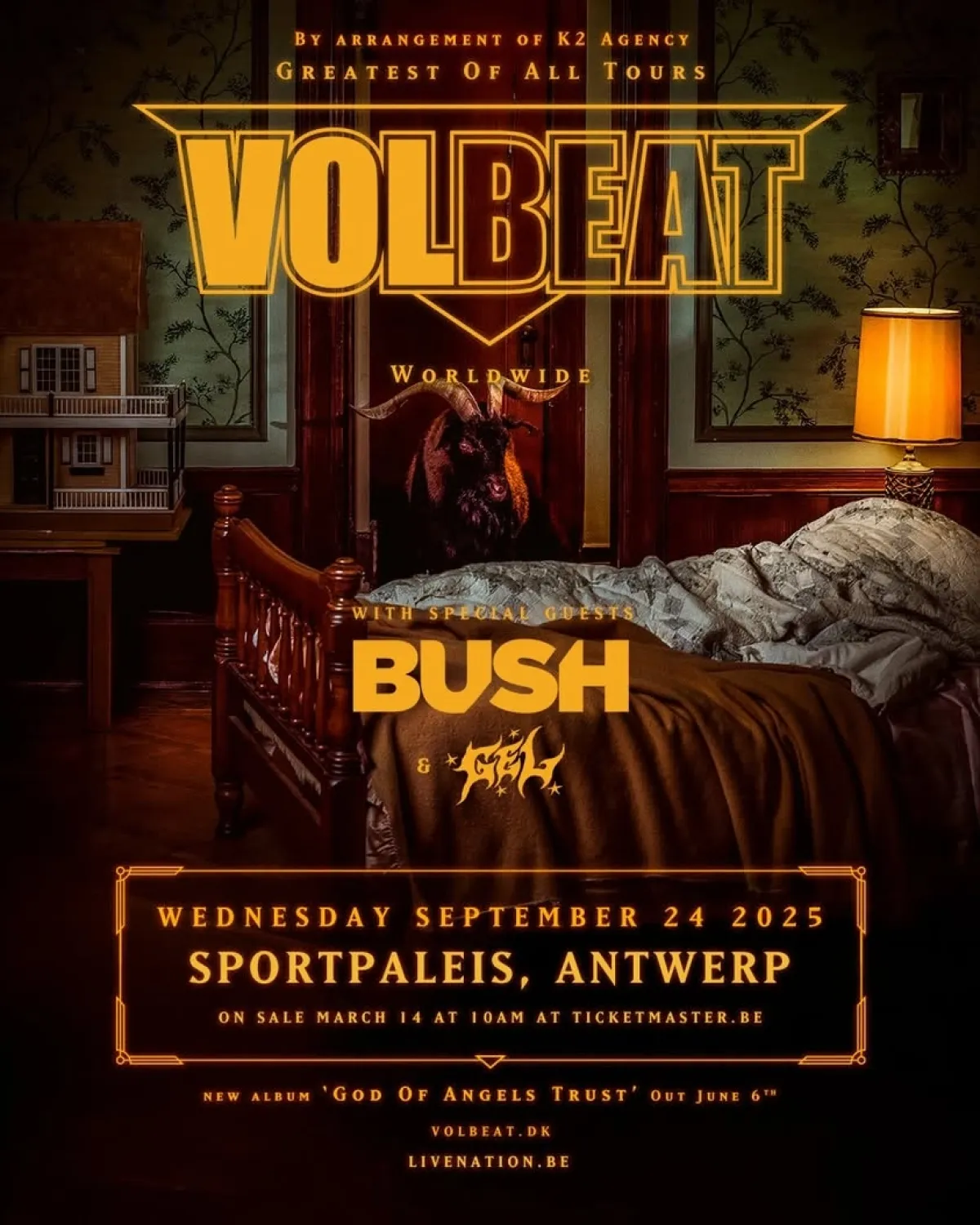 Billets Volbeat (Sportpaleis Antwerpen - Anvers)