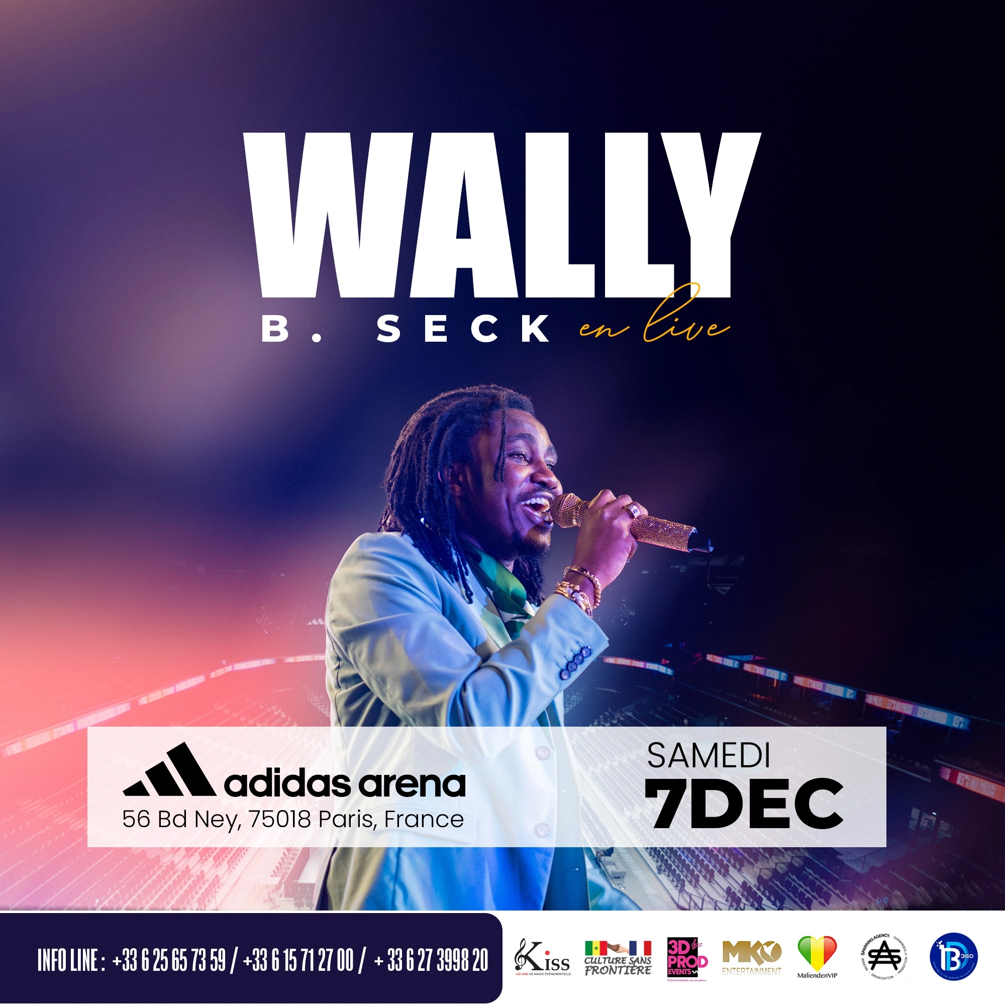 Wally B. Seck at Adidas Arena Tickets