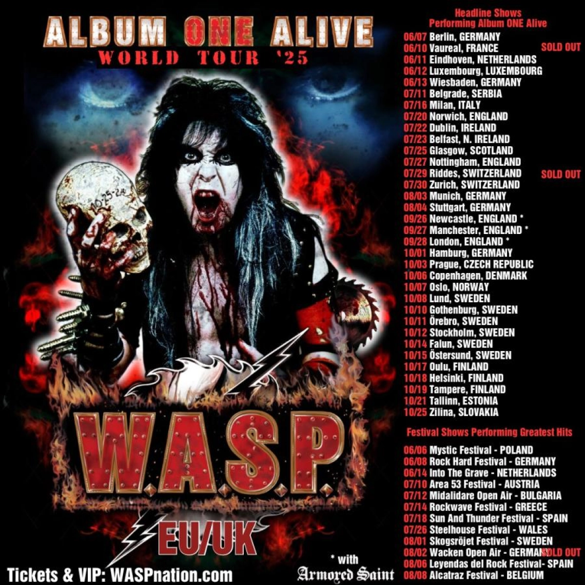 WASP en Docks Hamburg Tickets