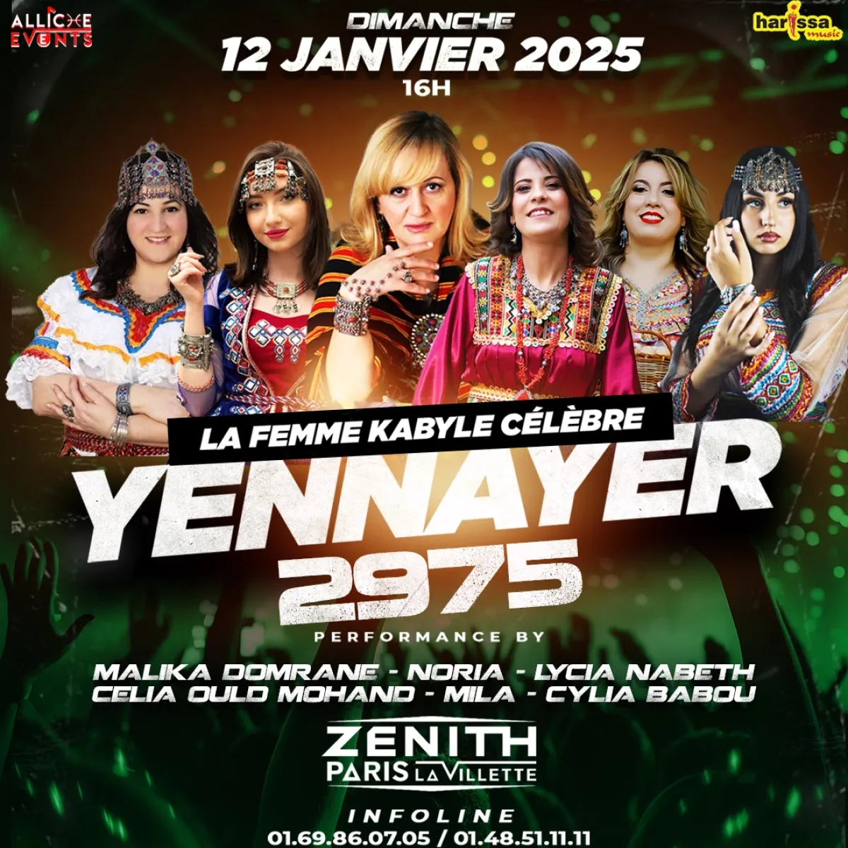 Yennayer 2975 al Zenith Paris Tickets