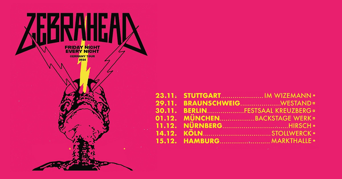 Billets Zebrahead (Bürgerhaus Stollwerck - Cologne)